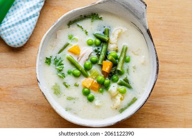 Kids Healthy Chicken Soup With Peas And Carrots