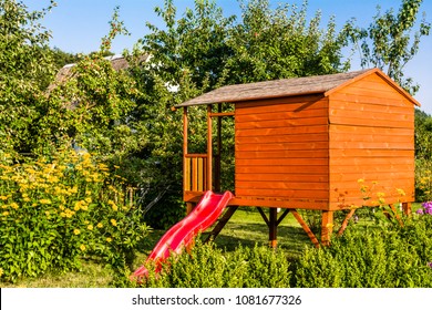 Kids House In The Garden, Playhouse, Cottage For Children's Play