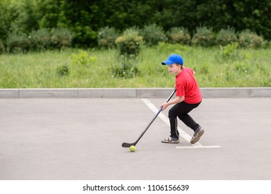 Kids Ice Hockey. Training Of Young Hockey Players.