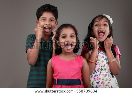 Kids of Indian origin cheering up