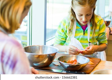 Kids Learning How To Cook In A Cooking Class.