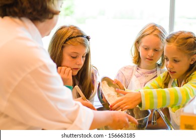 Kids Learning How To Cook In A Cooking Class.