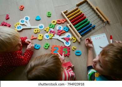 Kids Learning Numbers Abacus Calculation Stock Photo 794923918 