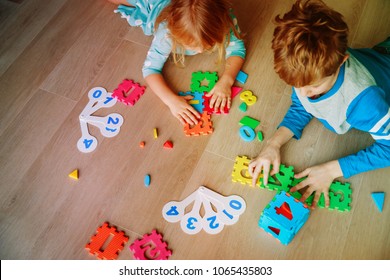 Kids Playing Puzzle Education Concept Stock Photo 674643841 | Shutterstock