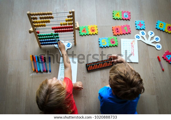 Kids Learning Numbers Mental Arithmetic Abacus Stock Photo 1020888733 ...