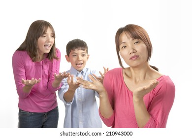 Kids Nagging Mom.