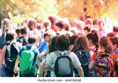Kids in the nature strolling - Shutterstock ID 644036068