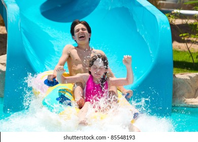 	Kids On Water Slide
