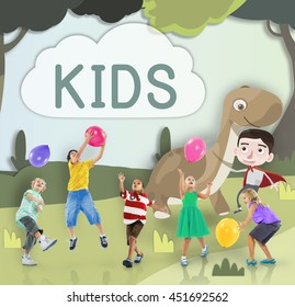 Kids Playful Young Childhood Enjoyment Concept Stock Photo 451692562 ...