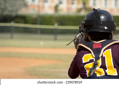 Kids playing Baseball in youth league