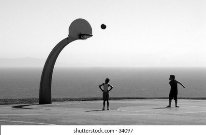 Kids Playing Basketball