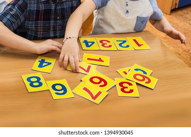 Kids Playing Educational Games Child Kindergarten Stock Photo ...