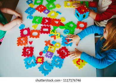 Kids Playing Number Shapes Puzzle Stock Photo 1117176746 | Shutterstock