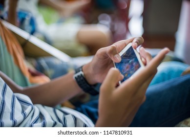 Kids Playing Phone Games