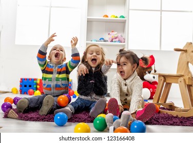 Kids playing in the room