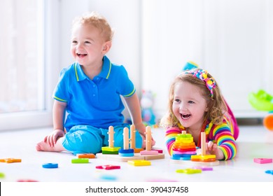 Kids Playing Wooden Toys Two Children Stock Photo 390437458 | Shutterstock