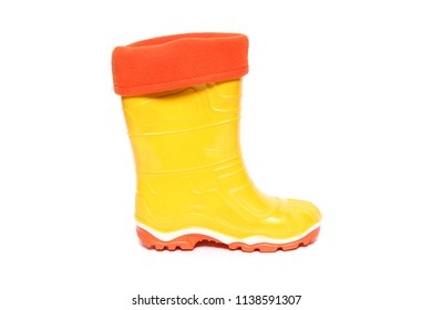 Kids Rain Boots On White