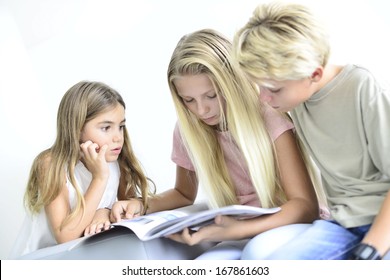 Kids Reading Magazine At Home