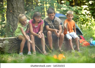 Kids Roasting Marshmallows