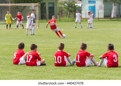 Kids Soccer Waiting In A Out