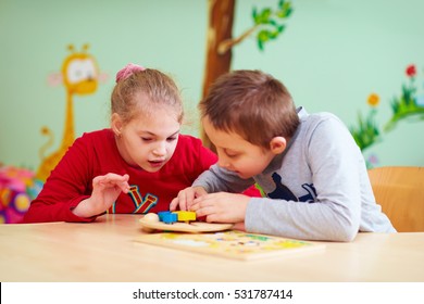 kids with special needs develop their fine motility in daycare rehabilitation center