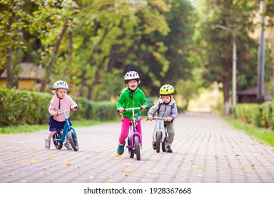 Kids Striving To Win While Cycling Competition