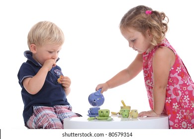 Kids At Tea Party