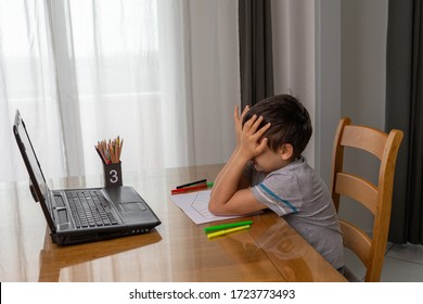 Kids Using Technology To Do Homework, Small Boy Doesn Want To Do Homework, Home School Education, Preschooler Stress Study