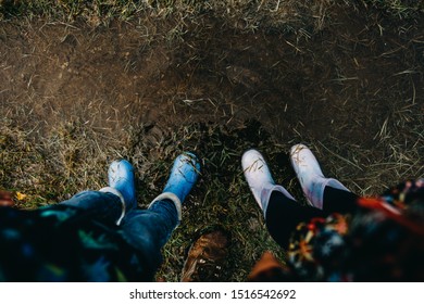 Kids Wellies Next Puddle Stock Photo 1516542692 | Shutterstock