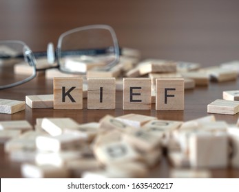 Kief Concept Represented By Wooden Letter Tiles