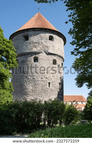 Kiek in de Kök artillery tower with cannon balls embedded in the outer walls. Tallinn, Estonia