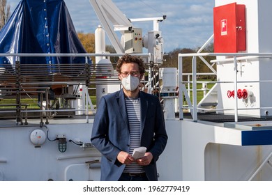 Kiel, Germany, April 26th, 2021 - Minister Albrecht Visited The Coastal Protection Ship 