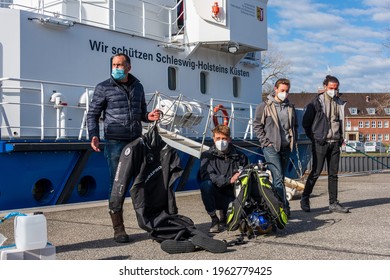 Kiel, Germany, April 26th, 2021 - Minister Albrecht Visited The Coastal Protection Ship 