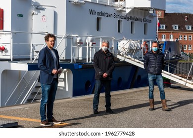 Kiel, Germany, April 26th, 2021 - Minister Albrecht Visited The Coastal Protection Ship 