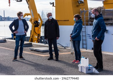 Kiel, Germany, April 26th, 2021 - Minister Albrecht Visited The Coastal Protection Ship 