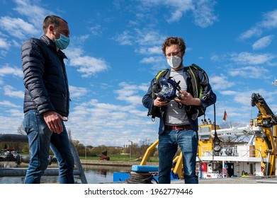 Kiel, Germany, April 26th, 2021 - Minister Albrecht Visited The Coastal Protection Ship 