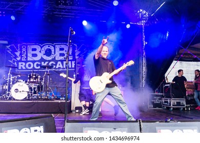 Kiel, Germany - June 24th 2019: The Band "Ugly Kid Joe" is performing in the Radio BOB! Rock Camp