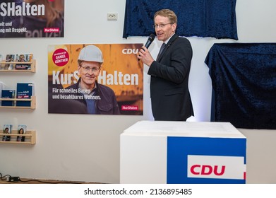 Kiel, Germany, March 18, 2022, The State Chairman And Top Candidate Of The CDU, Prime Minister Daniel Günther At An Election Campaign Event