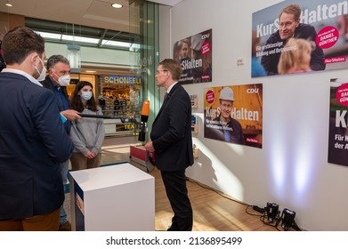 Kiel, Germany, March 18, 2022, The State Chairman And Top Candidate Of The CDU, Prime Minister Daniel Günther At An Election Campaign Event