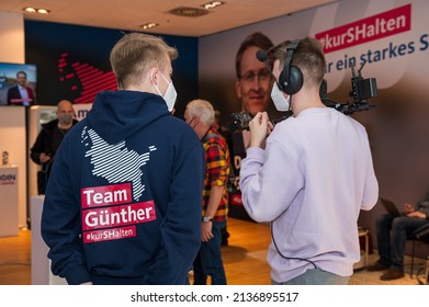 Kiel, Germany, March 18, 2022, The State Chairman And Top Candidate Of The CDU, Prime Minister Daniel Günther At An Election Campaign Event