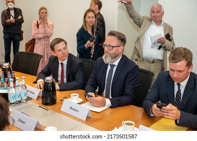 Kiel, Germany, May, 2022 Members Of The Schleswig-Holstein State Government At The First Cabinet Meeting After The Election In The State Building