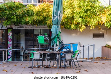 Kiel, Germany, Nov 25, 2020 - The Alte Markt In Kiel Is A Gastronomic Hotspot, Deserted During The Corona Lockdown