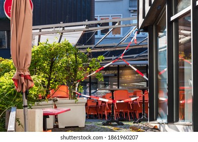 Kiel, Germany, Nov 25, 2020 - The Alter Markt In Kiel Is A Gastronomic Hotspot, Deserted During The Corona Lockdown