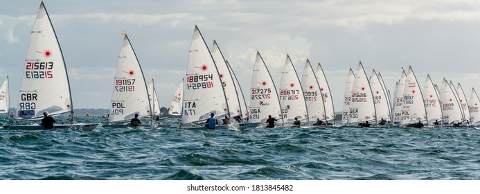 Kiel, Germany, September 11th, 2020, The top-class sailing competitions of the Kieler Woche can also take place in the corona year under the strictest security measures