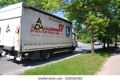 Kielce, Świętokrzyskie, Poland - 2020-06-08 - Truck Car Driving Lessons On The Road 