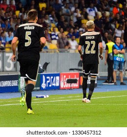 KIEV - AUG 28, 2018: Hakim Ziyech 22. Dynamo Kyiv - Ajax Amsterdam. UEFA Champions League'19, 3rd Qualify Round, 2nd Leg.