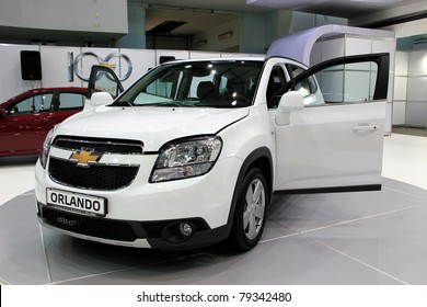 KIEV - MAY 26: Chevrolet Orlando at yearly automotive-show "SIA 2011". May 26, 2011 in Kiev, Ukraine.