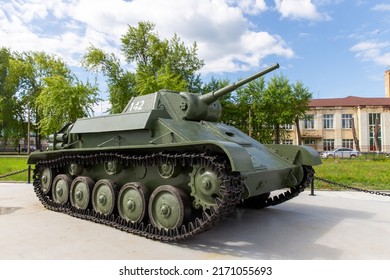 Kiev, Ukrain - June 20, 2019: Soviet Light Tank T-70