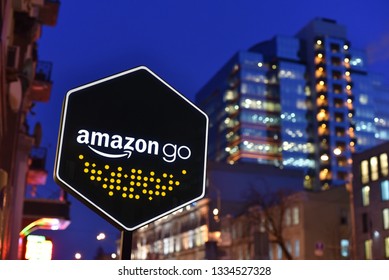 Kiev / Ukraine - 01.22.18: Sign Of Amazon Go