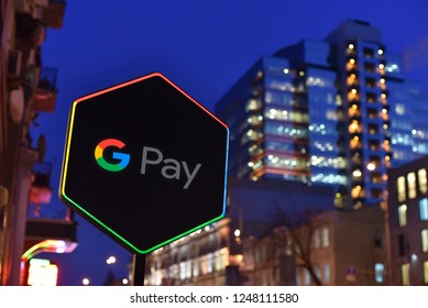Kiev / Ukraine - 01.22.18: Sign Of Google Pay